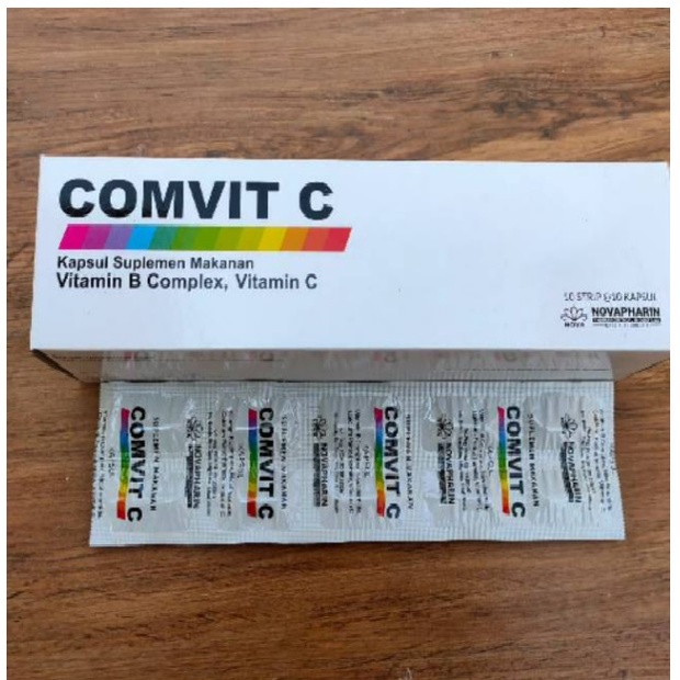 COMVIT C MULTI VITAMIN C 500 MG , B COMPLEX 1 BOX = 100 KAPSUL