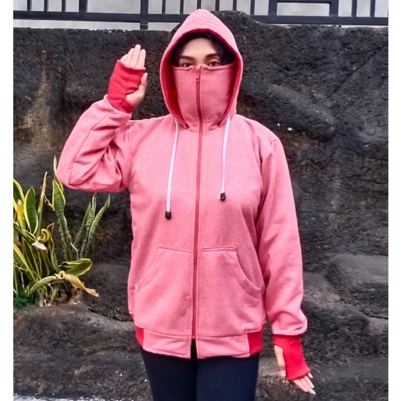 JAKET JUMBO ROUNDHAND NINJA FLEECE TUTON POLOS DEWASA PRIA WANITA MURAH