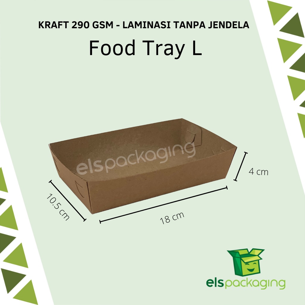 

Food Tray L Paper Tray L Wadah KFC Wadah Makanan Cepat Saji Batagor 18x10.5x4