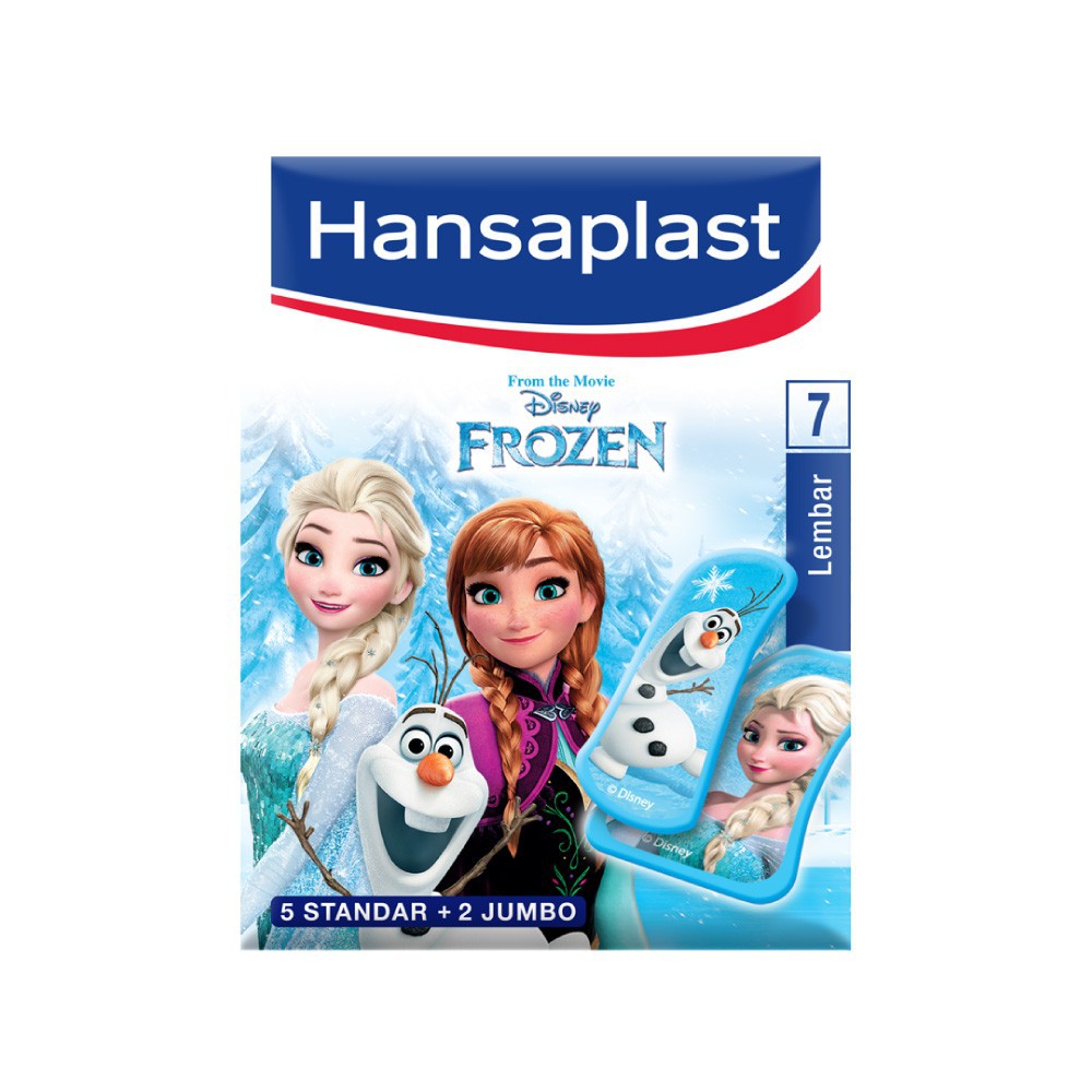 ISI 10 LEMBAR HANSAPLAST Kain Elastis &amp; Disney Series - Plaster Pelindung Luka dari bakteri ens