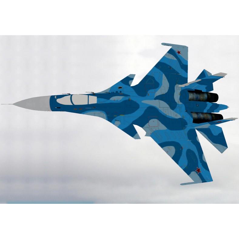 DIY Miniatur Papercraft Pesawat Tempur Sukhoi Su-33