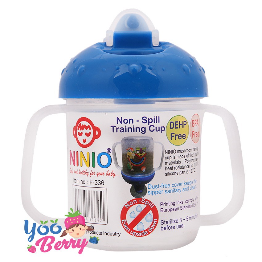 Ninio Training Spout Cup Gelas Minum Bayi Anti Tumpah Tahan Panas Berry Mart