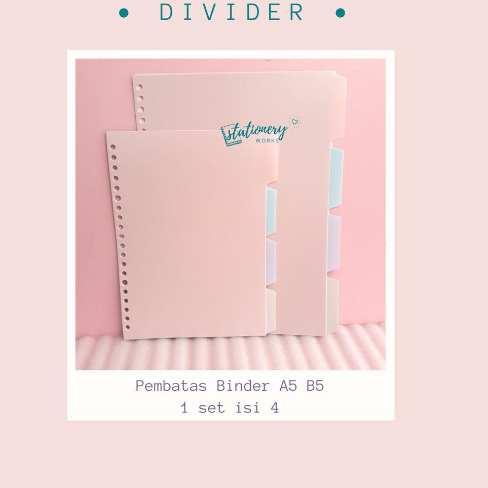 

GI109 Binder Divider - Loose leaf divider A5 B5 - Pembatas binder - Pastel rainbow untuk jurnal planner ^o^ 90