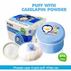 PUKU Powder Puff with Case -  Puff + Tempat Bedak Bayi - BPA FREE