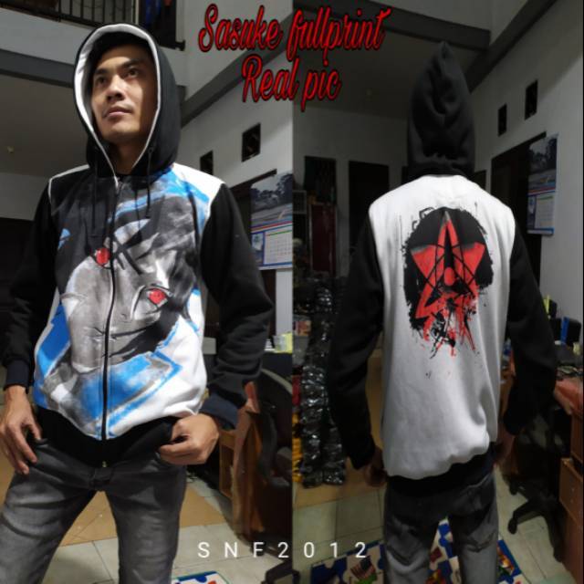 Jaket anime sharingan uchiha sasuke fullprint