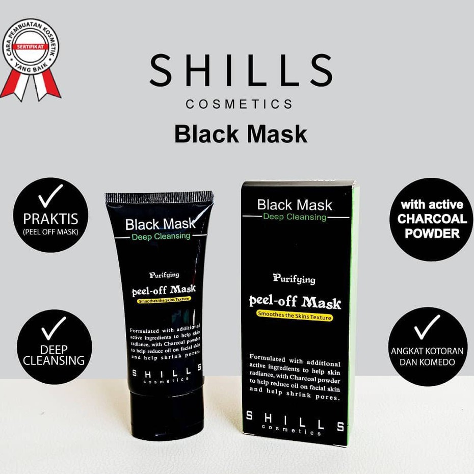 (BPOM) HANASUI NATURGO BLACK TUBE / MASKER LUMPUR HANASUI BENTUK TUBE BPOM/ SHILLS BLACK MASK