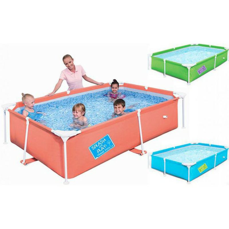 Kolam Bestway Frame Pool Kotak 56218 | Kolam Renang Anak / kolam tanpa pompa / kolam dewasa