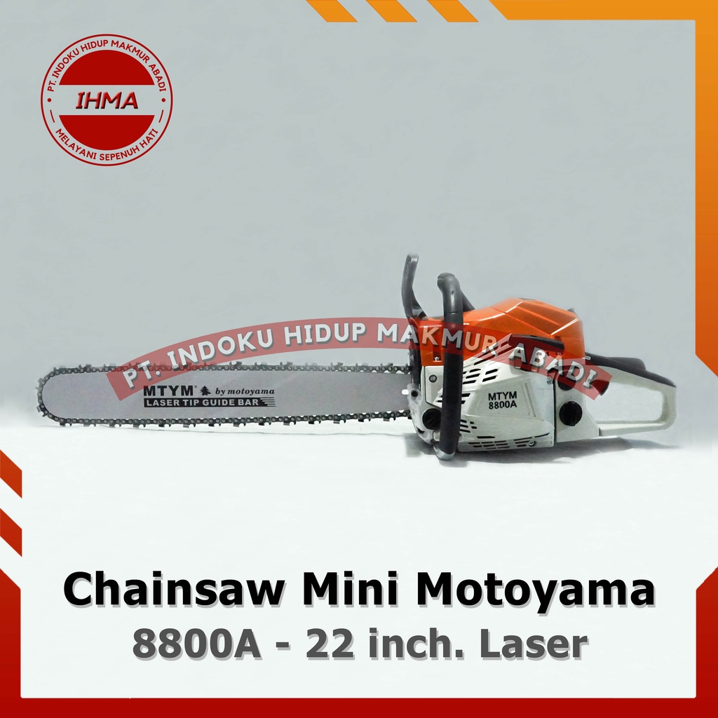 Chainsaw Motoyama 8800A 22 inch. LASER – Mesin Gergaji Kayu Mini