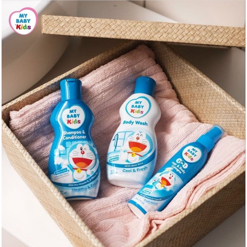 My Baby Kids Paket Hemat Shampoo &amp; Conditioner, Body Wash, Hair &amp; Body Cologne