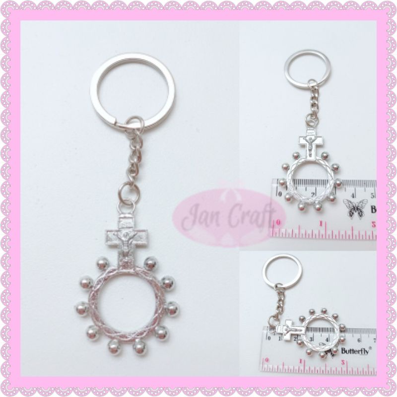 Gantungan Kunci Rosario Cincin Keychain Rosary Ring