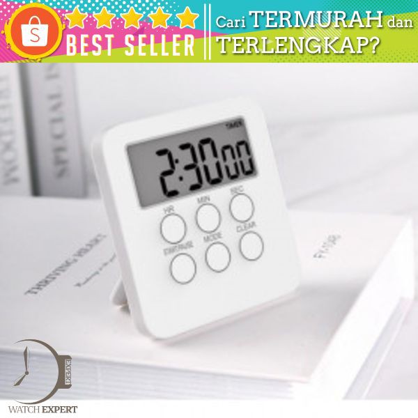 Aihogard Timer Mini Digital Dapur Countdown Timer - II6 - White