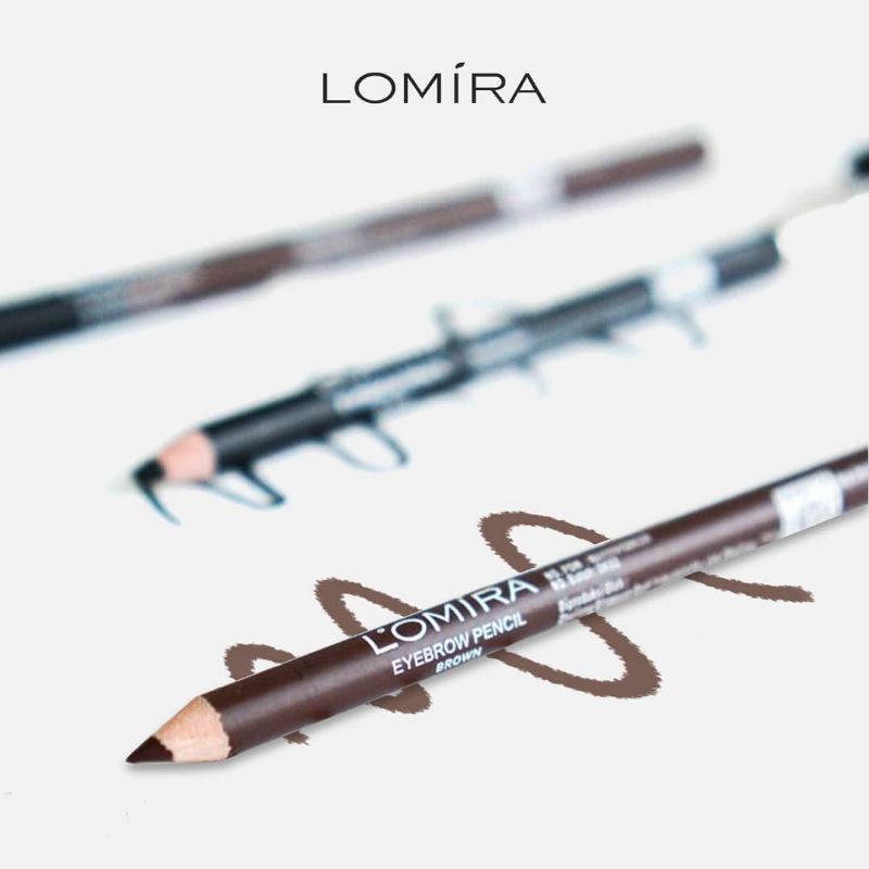 Lomira Eyebrow Pensil Alis 2in1 Natural Eyebrow Pencil With Brush