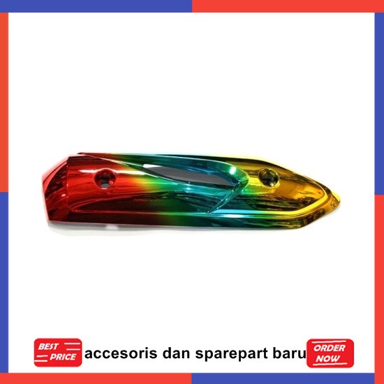 TUTUP KNALPOT BEAT VARIASI WARNA PELANGI AKSESORIS MOTOR RACING JP2