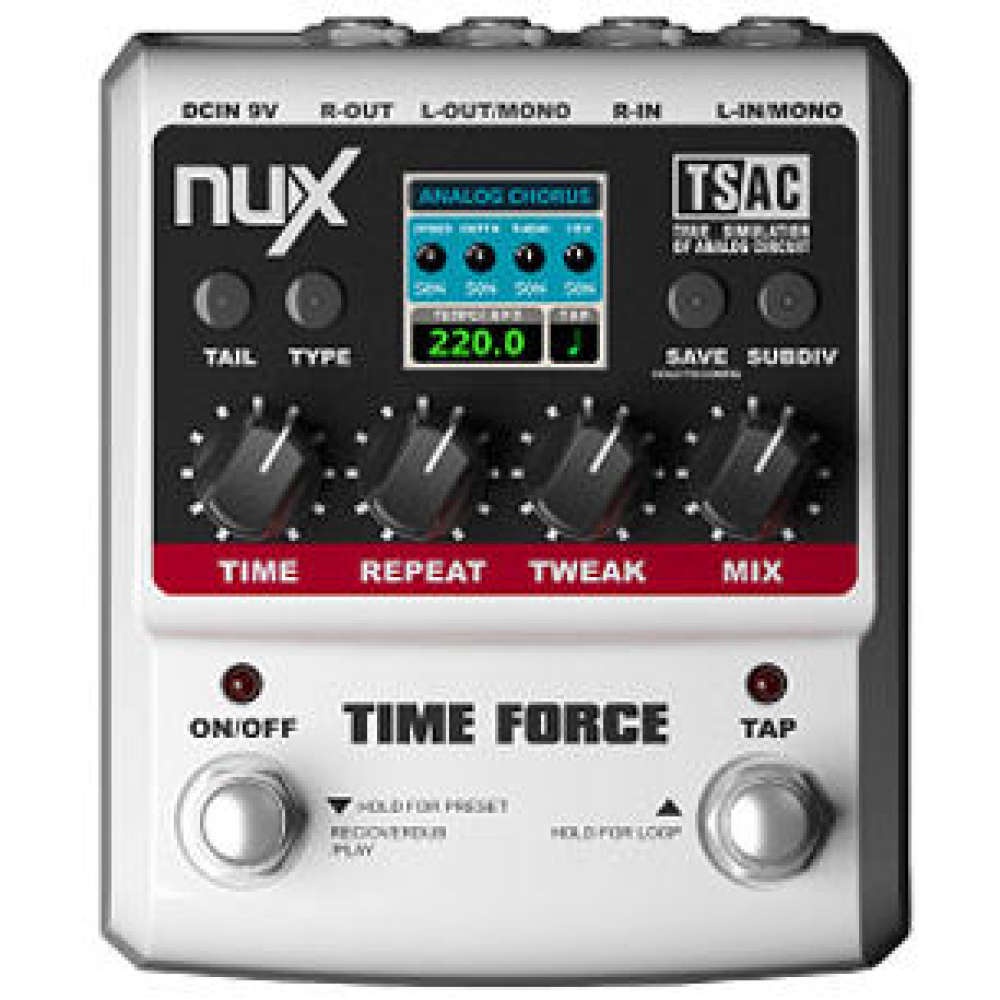 Efek Guitar Nux Time Force Multi Digital Delay
