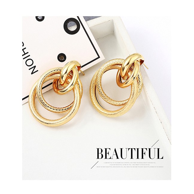 LRC Anting Tusuk Fashion K Dragonscale Road Earrings Y61840