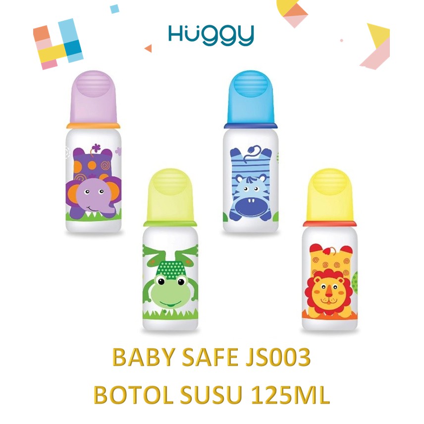 Baby Safe JS003 Feeding Bottle 125ml Purple Botol Susu Anak Murah