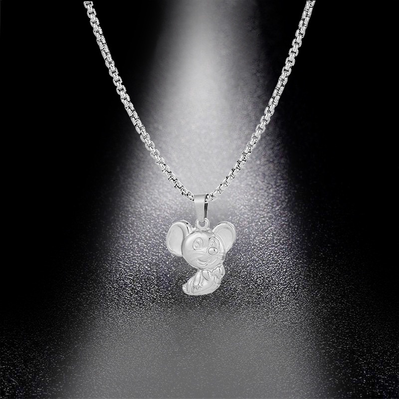 Korea Dongdaemun stainless steel seksi mouse kalung wanita fashion sederhana sweter jaringan terteka