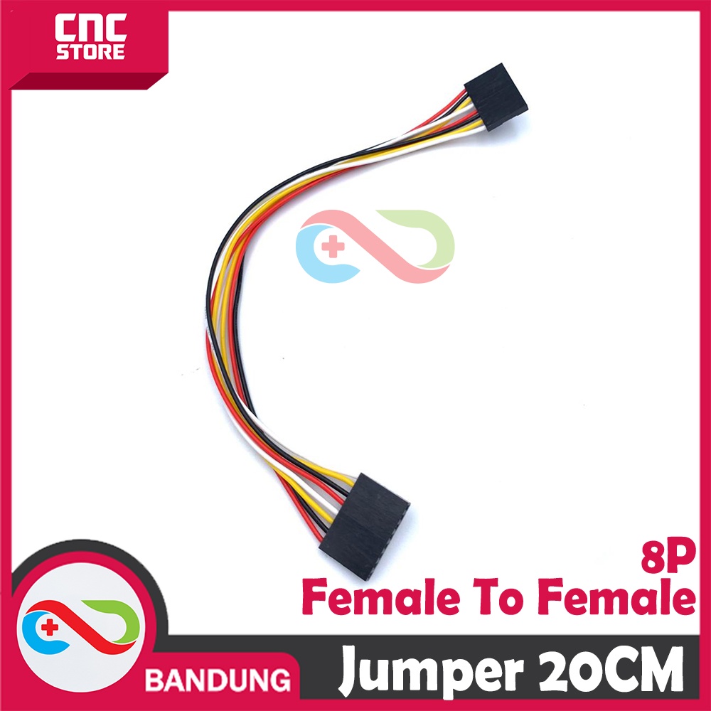 CABLE JUMPER DUPONT 2.54MM LINE FEMALE TO FEMALE 8P 20CM