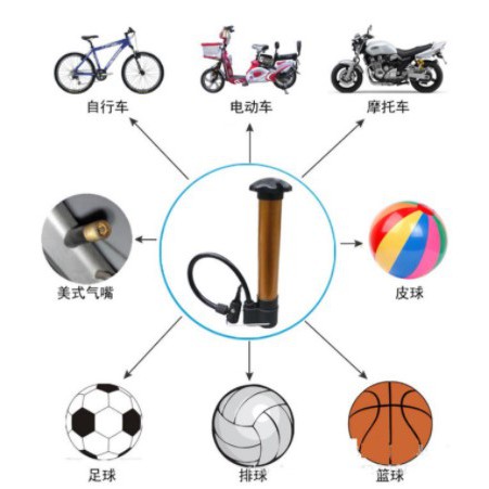 [POMPAANGIN] - TaffSPORT Pompa Angin Ban Sepeda Tier Air Pump - PM002 - Golden
