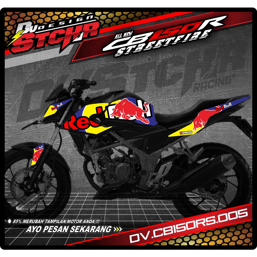 STRIPING CB150R/CB 150 RED BULL - stiker cb150r 2016 2017 All New Streetfire Variasi 05