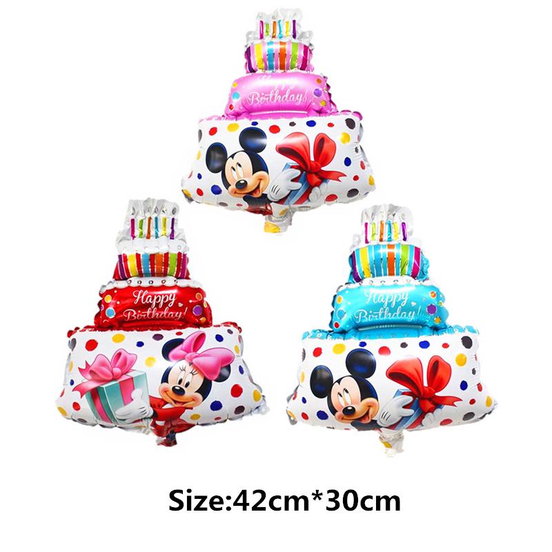 1 pc Mini Unicorn Mermaid Minnie  Mickey Kue  Cinta Balon 