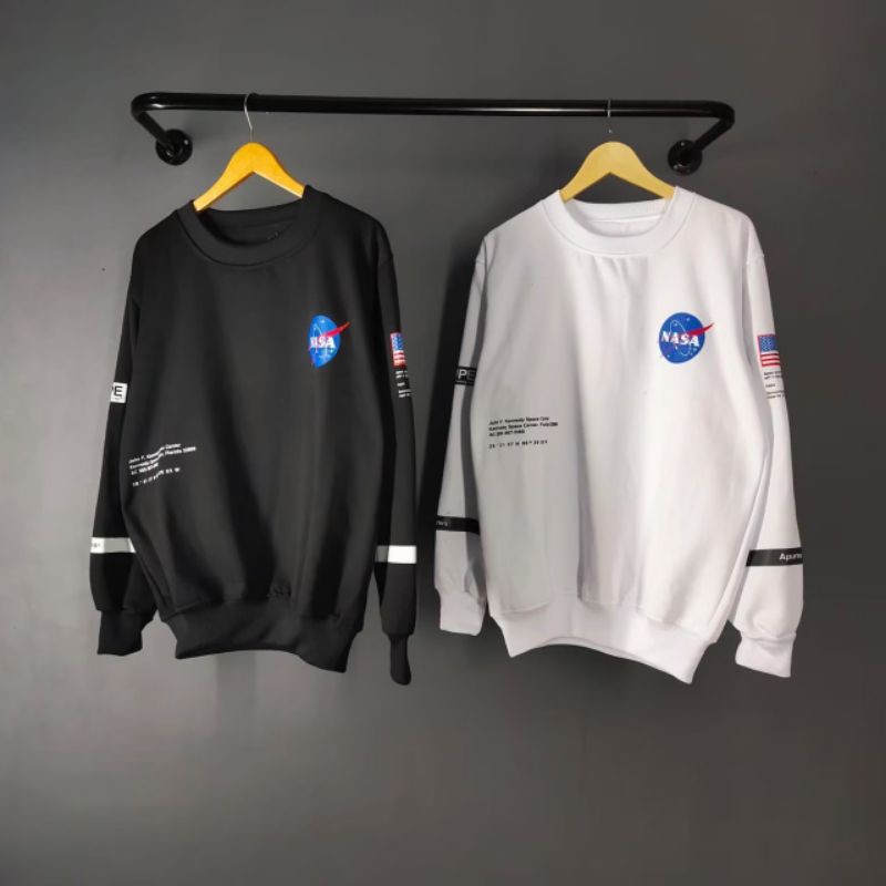 Sweater Nasa Crewneck Nasa Pria