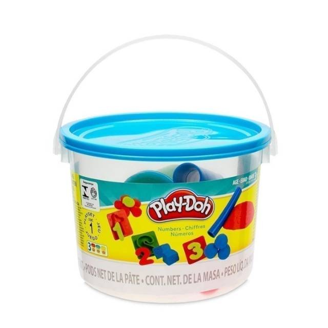 Play Doh Numbers Bucket Playdoh Mini Bucket Number Shopee Indonesia