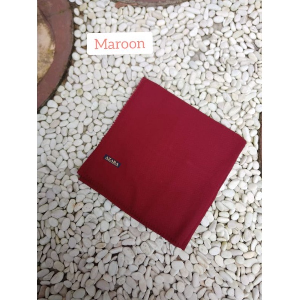 Segiempat Azara Nur Check Lc || Jilbab Square Potton || Segiempat Polos Murah Lc-Maroon