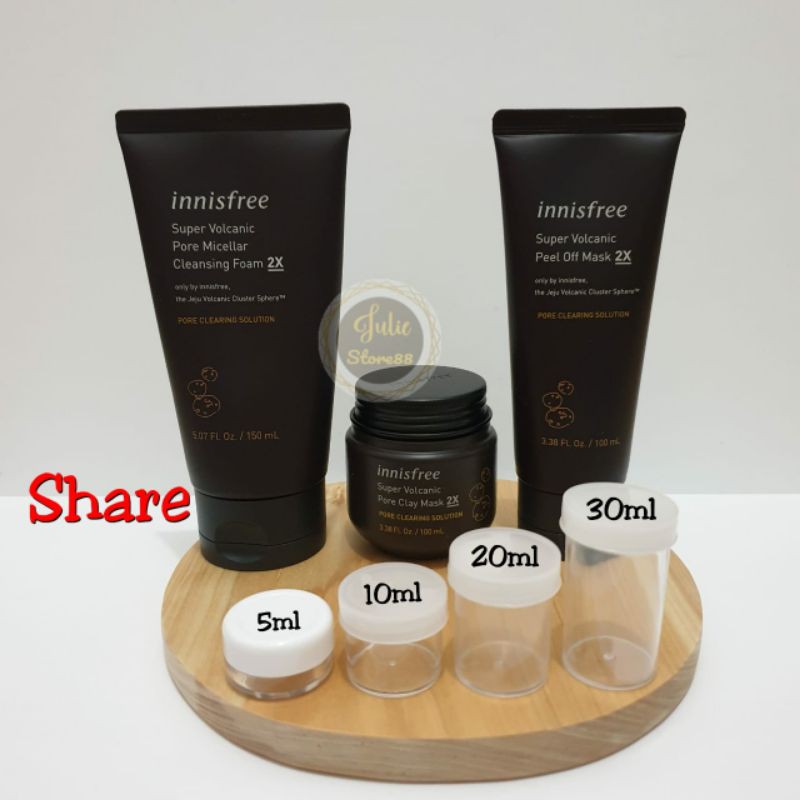 (Share) Innisfree Super Volcanic Clay Mask Peel Off Mask 2x Cleansing Foam