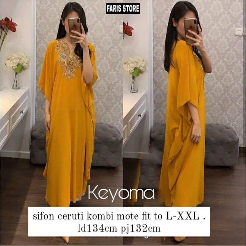KAFTAN WANITA MODERN MURAH KEKINIAN / DRESS KAFTAN / KAFTAN REMAJA CERUTY / KAFTAN LEBARAN