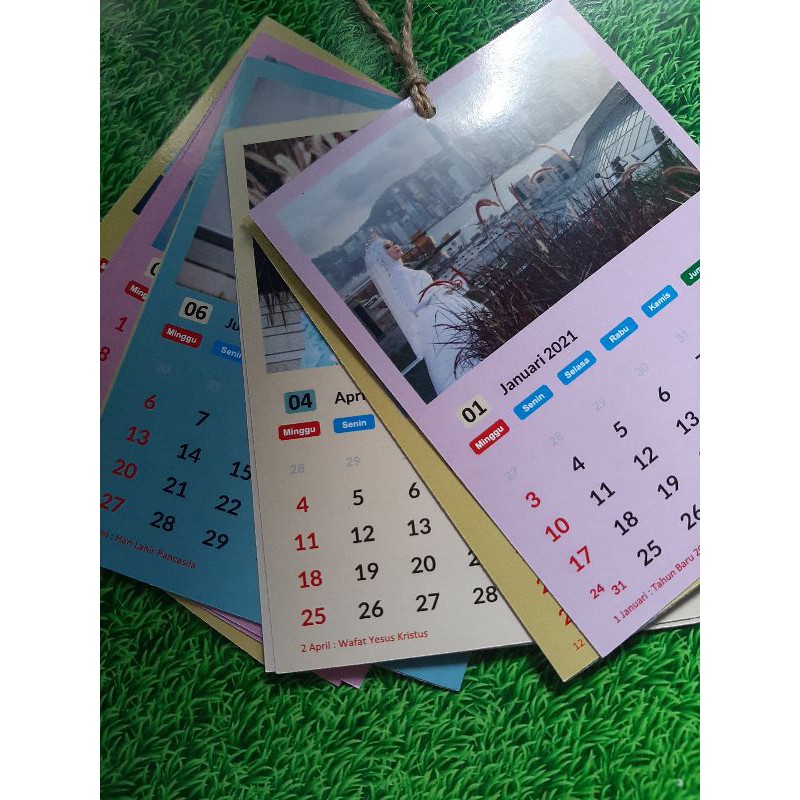 

Kalender gantung mini foto custom