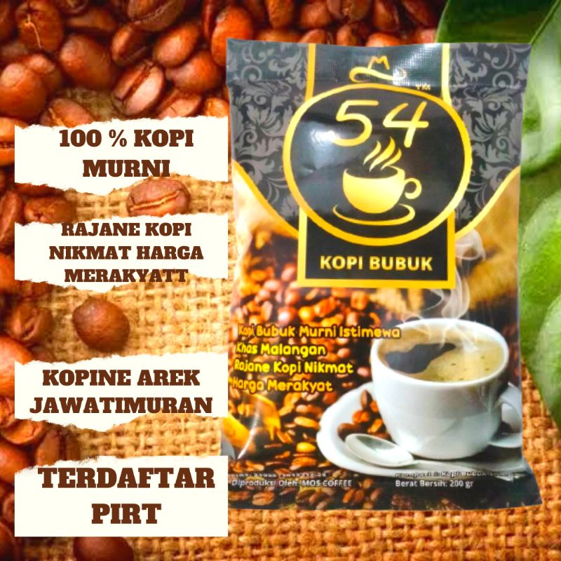 Kopi Bubuk Lima Empat Robusta Premium Cap 54 Asli Dampit SUPER ISTIMEWA