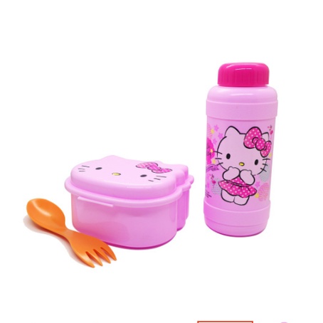 Tempat Bekal Makan Set Hello Kitty Summer Cupid School Box Plus Tali