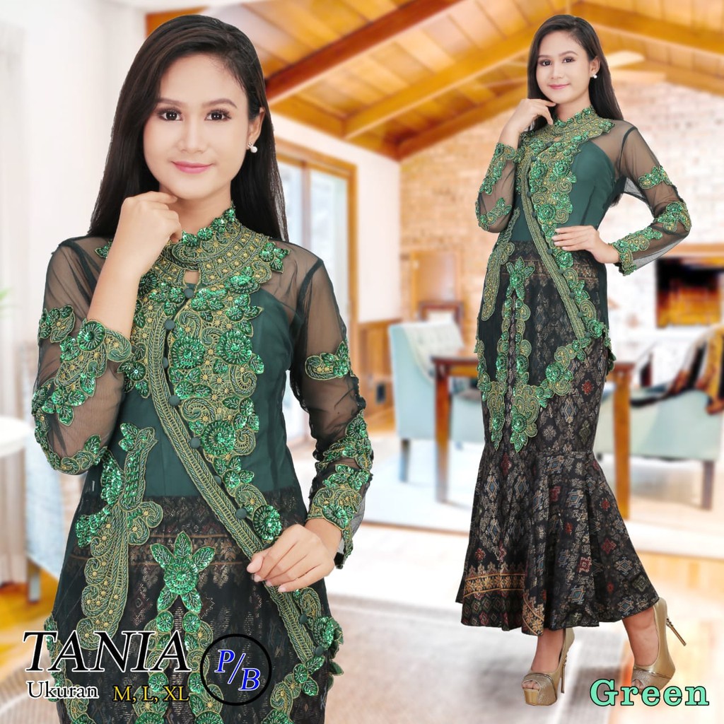 Kebaya Modern Stelan Payet Hijau dan Lainya