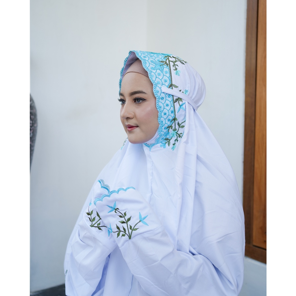 Mukena Lajuran Bordir Mukena Terusan Dewasa Bordir Mukena Lajuran Polino Mukena Dewasa Terbaru 2021