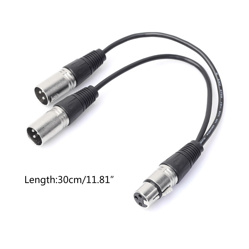 Kabel XLR btsg 30cm -Premium Balanced Microphone Mic Cord 3pin XLR Female to Male