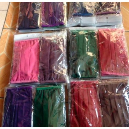 BEST SELLER MASKER KAIN PAKAI TALI BAHAN AMERICAN DRILL ORIGINAL - Hitam