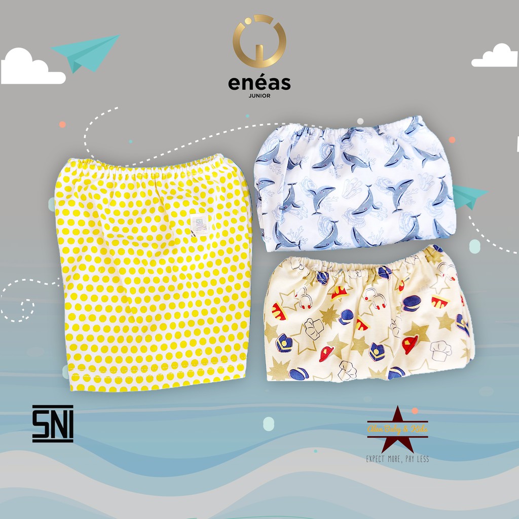 Eneas Junior Celana Pendek Per 6 Pcs Motif Cowo