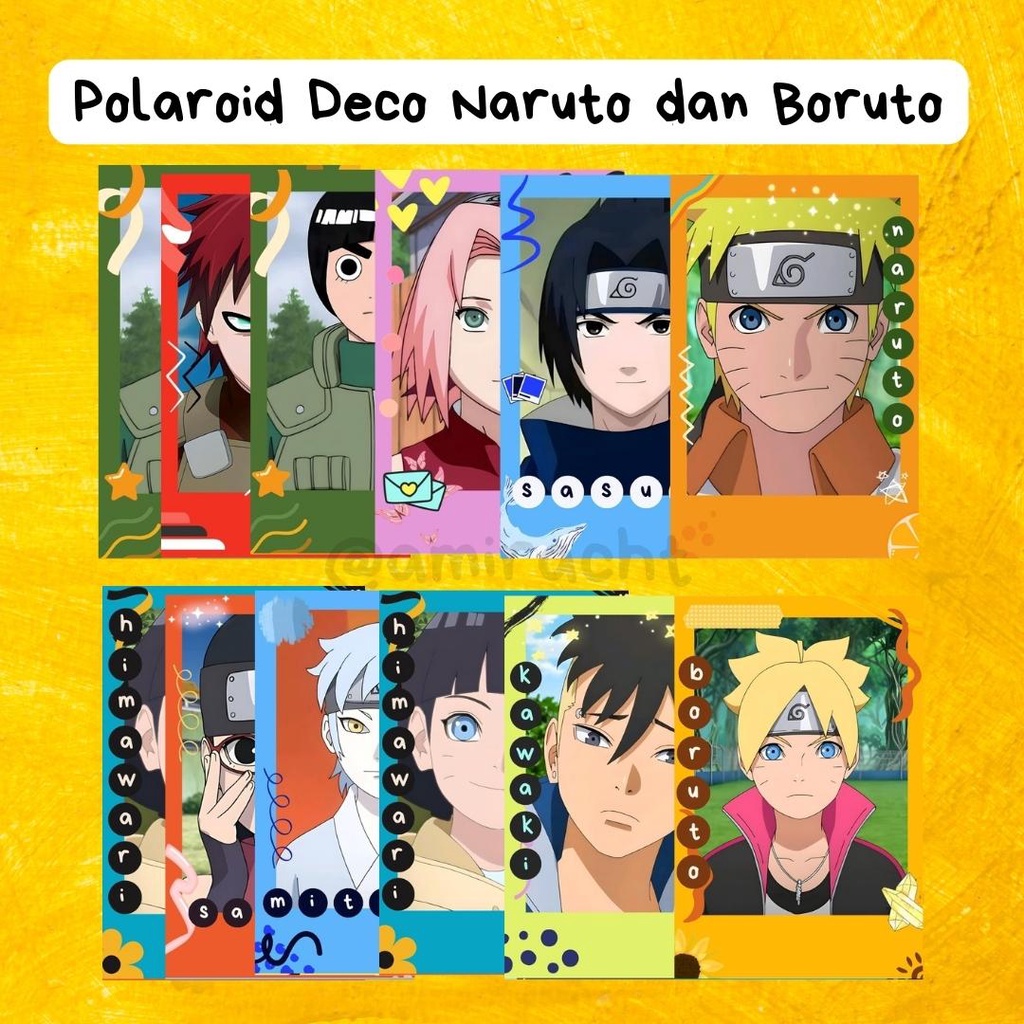 Polaroid Deco Anime Naruto dan Boruto