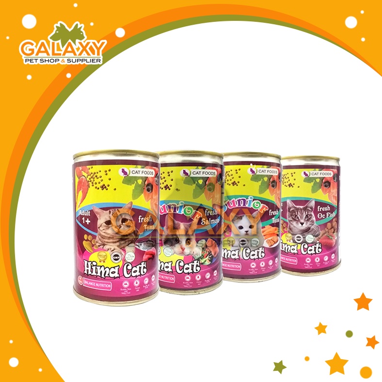HIMA CAT KALENG Makanan Kucing Adult/Junior 400gr - adult ofish