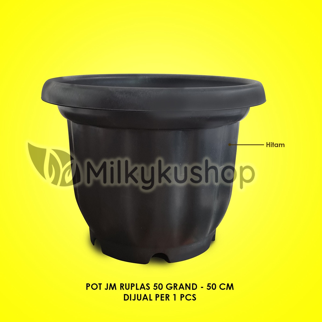 POT JM RUPLAS 50 GRAND 50 CM WARNA - PAKET 1 PCS - POT BUNGA