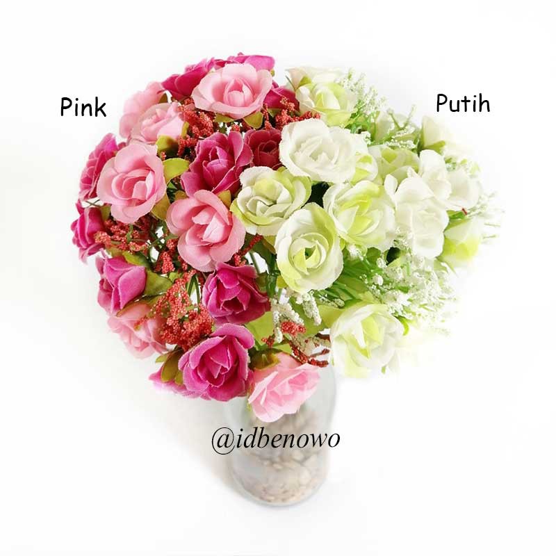 Bunga Artificial Bunga Mawar utk Dekorasi Hiasan dan Buket Wedding - Bunga Rose - AF10-4