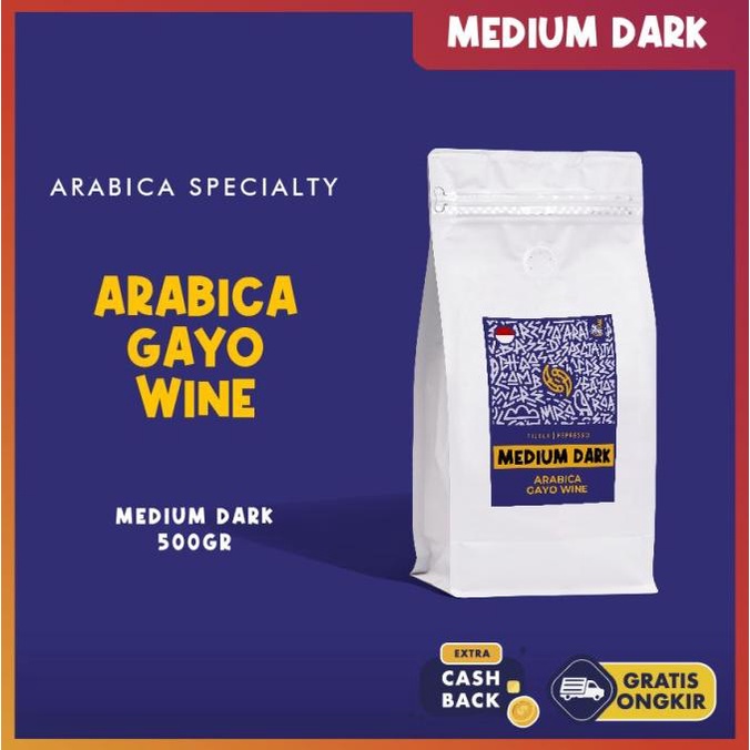 

[ COD ] Kopi Arabika DARK ROAST GAYO WINE | Kopi Aceh gayo single origin 500g MURAH Kode 563