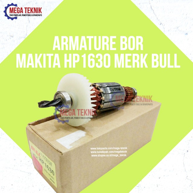 Armature / Angker Mesin Bor Listrik Makita HP1630 Merk Bull