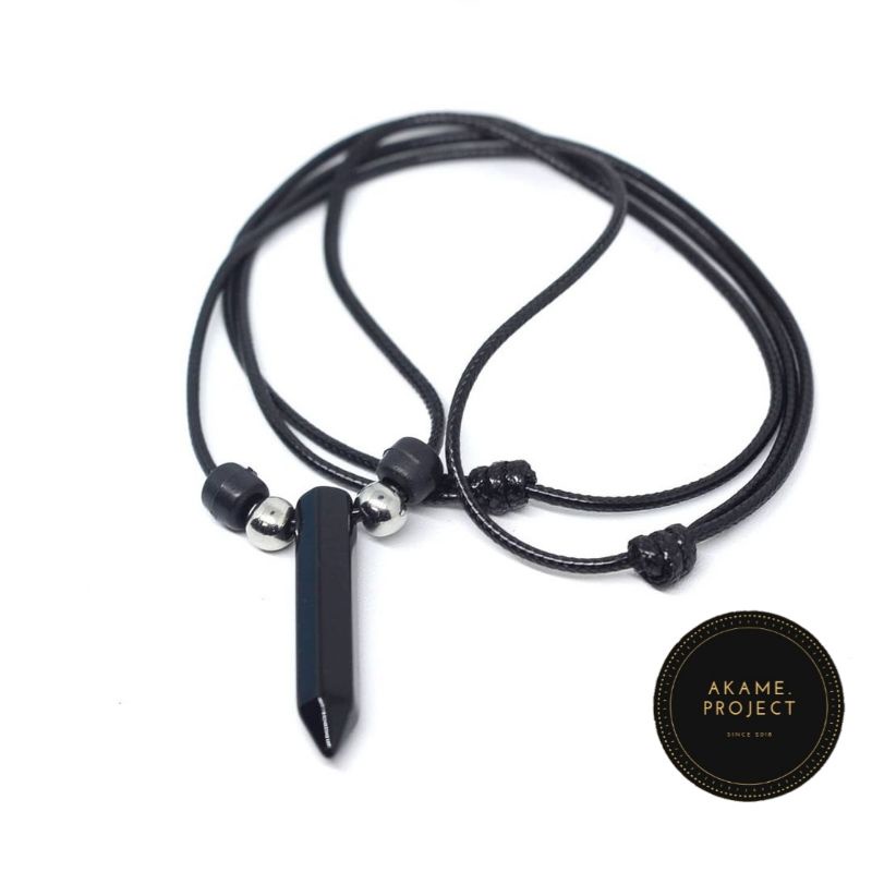 AKAME PROJECT, kalung pendant black jade/kalung pria/kalung wanita/Fashion/kalung pria/aksesoris