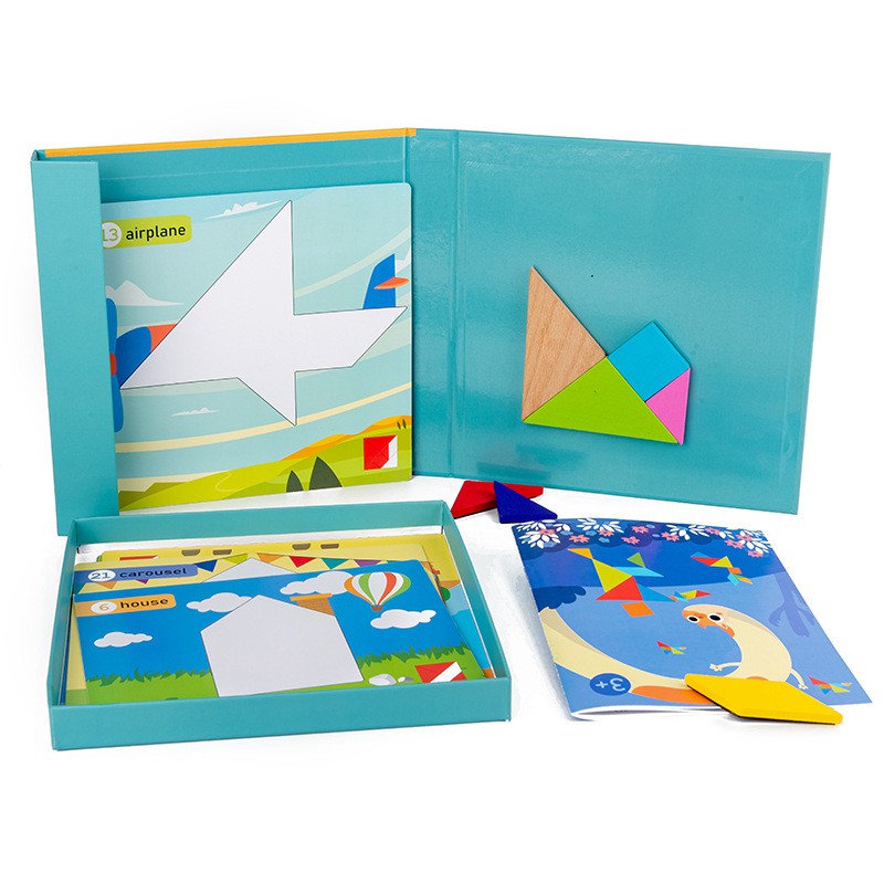 [BIG SALE] magnetic tangram book tangram magnet travel toys mainan edukasi anak