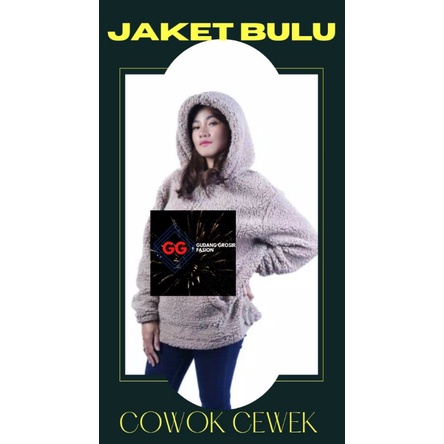 Jaket Wanita Pria Korean Bulu Tebal Distro Terlaris Jaket Unisex Import-6