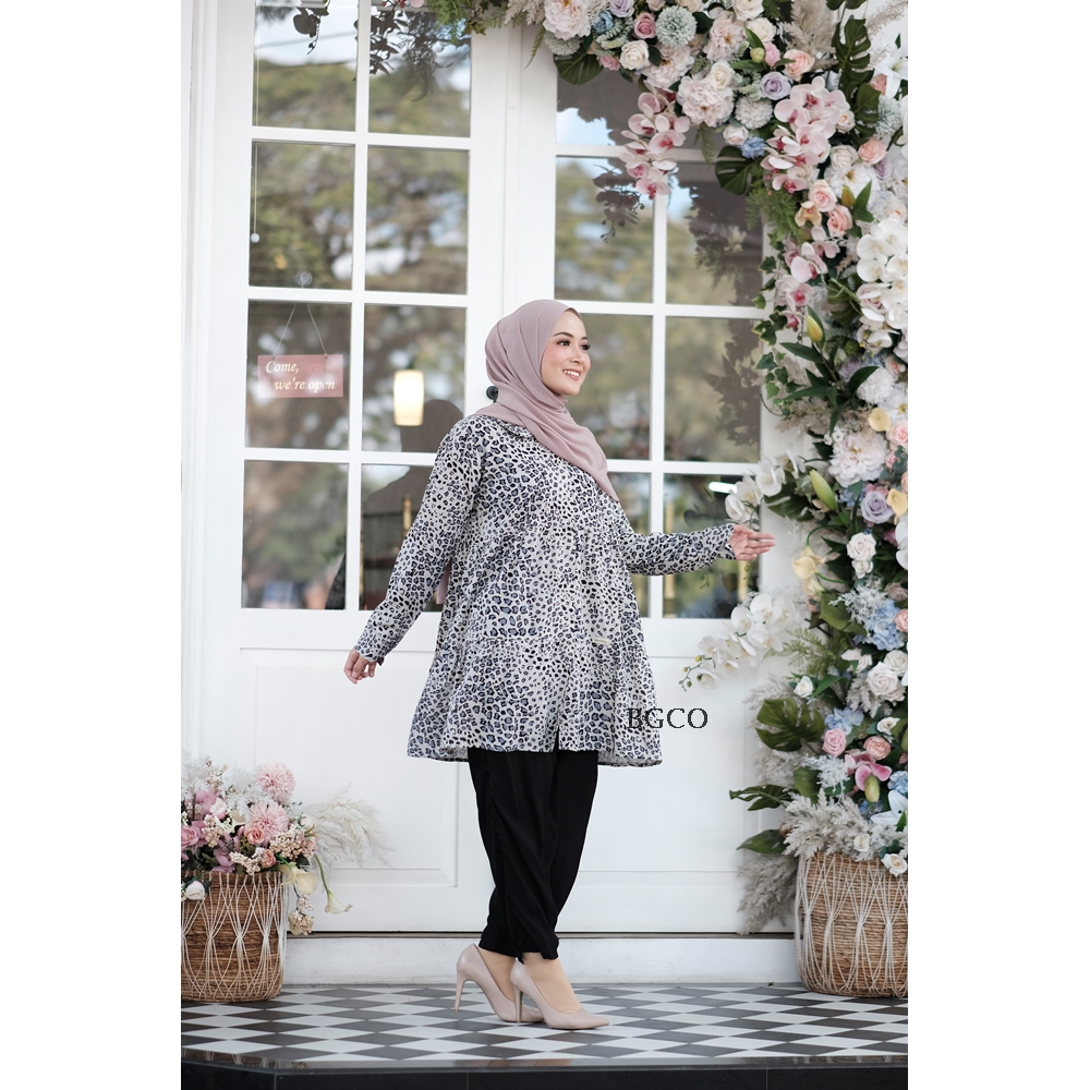 [COD] Leopard One Set by BGCO.ID || Setelan Rayon Premium Wanita Oversize