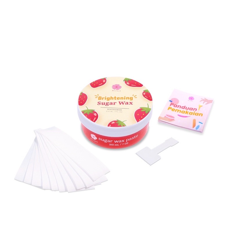 MIRAEL Sugar Waxing Kit SERIES | Brightening Strawberry | Relaxing Green Tea | Refreshing Apple | Moisturizing Honey