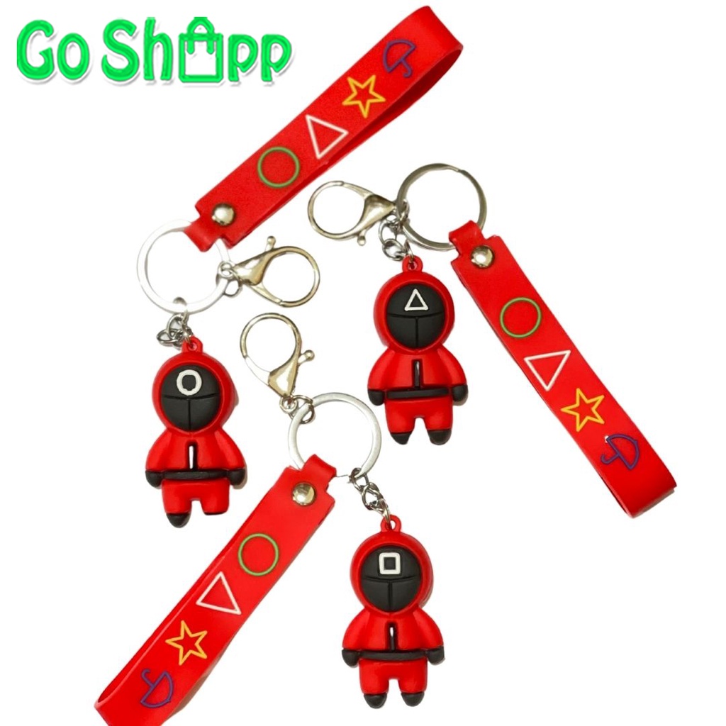 Gantungan Kunci Lucu Karakter Squid Game - Gantungan Tas Lucu Import - Gantungan Kunci Import Terbaru Bahan Karet - Gantungan SquidGame - Keychain Squid Game - Keychain Lucu Import [GT01]